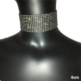 Glitter Rhinestone Collar Wide Neck Chain Jewelry Accessories