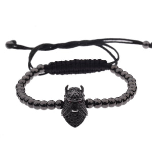 Long Strip Beads Bracelet Men Classic CZ Adjustable Bracelet Jewelry