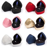 Heart-Shaped Led Light Wedding Ring Box Earring Ring Jewelry Packaging Display