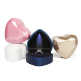 Heart-Shaped Led Light Wedding Ring Box Earring Ring Jewelry Packaging Display