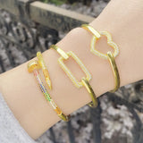 Zircon Bracelet Set Evil Eye Colorful Shell Women Bracelet