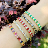 Zircon Bracelet Set Evil Eye Colorful Shell Women Bracelet