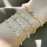 Zircon Bracelet Set Evil Eye Colorful Shell Women Bracelet