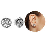 925 Crystal Stud Earrings Heart Star Round Huggie Earring Women Piercing Brincos