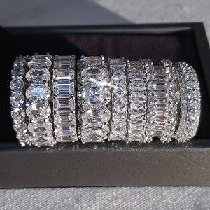 Vintage Silver Eternity Ring for Women Big Gift Love Lots Bulk