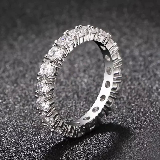 Vintage Silver Eternity Ring for Women Big Gift Love Lots Bulk
