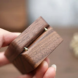 Wood Ring Earring Jewelry Storage Case for Men Women