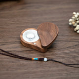 Wood Ring Earring Jewelry Storage Case for Men Women