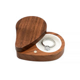 Wood Ring Earring Jewelry Storage Case for Men Women