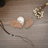 Wood Ring Earring Jewelry Storage Case for Men Women