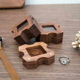 Wood Ring Necklace Jewelry Storage Box for Proposal