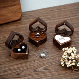 Wood Ring Necklace Jewelry Storage Box for Proposal