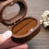 Wood Ring Necklace Jewelry Storage Box for Proposal