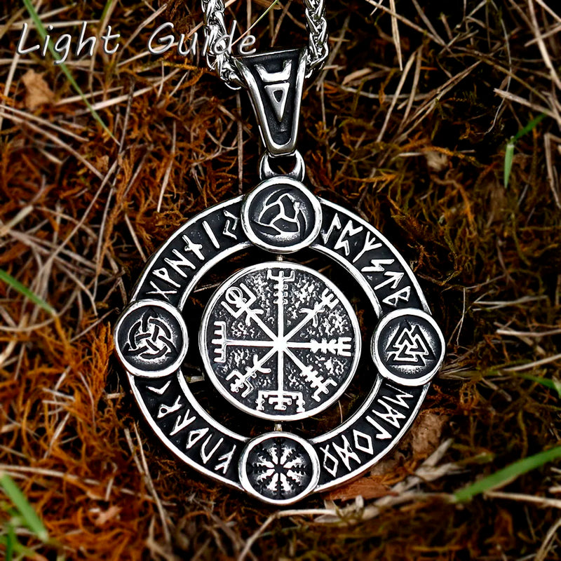 Men's Stainless-Steel Viking Celtic Knot Cross Necklace