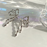 Metal Butterfly Tide Earrings Ins Girl Hip-hop Exaggerated Ear Jewelry