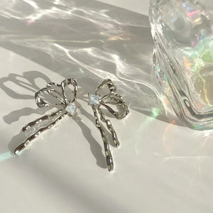 Metal Butterfly Tide Earrings Ins Girl Hip-hop Exaggerated Ear Jewelry