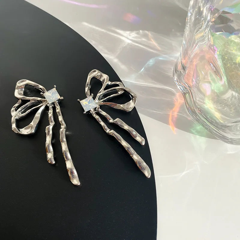 Metal Butterfly Tide Earrings Ins Girl Hip-hop Exaggerated Ear Jewelry