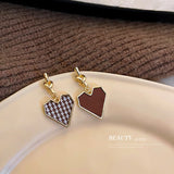Milk Coffee Series Retro Earrings Collection Korea Ins Love Flower Earrings