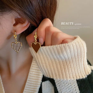 Milk Coffee Series Retro Earrings Collection Korea Ins Love Flower Earrings