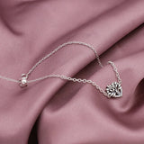 Mother's Silver High Heart Family Tree Collier Necklace Bracelet Set