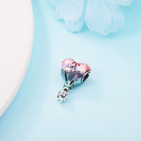 Mom's Bday Hot Air Balloon 925 Silver DIY Bead for Bracelet