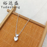 Mother's Double Heart Pendant Necklace