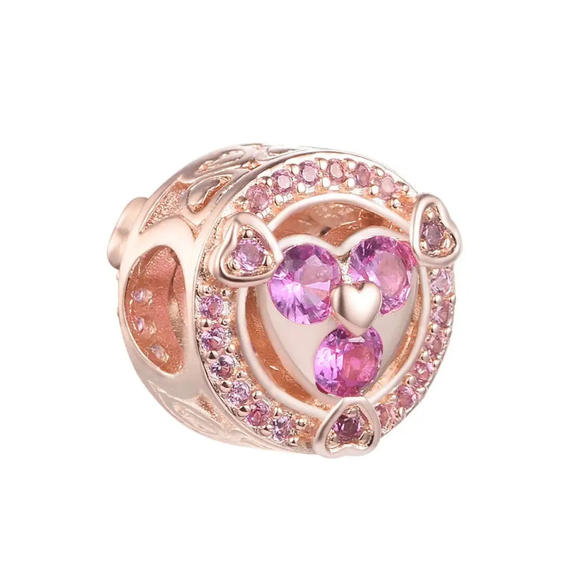 Mother's Love Heart Jewelry Fits Bracelets 925 Silver