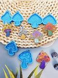Mushroom Keychain Earrings Crystal Epoxy Resin Mold DIY Crafts