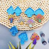 Mushroom Keychain Earrings Crystal Epoxy Resin Mold DIY Crafts