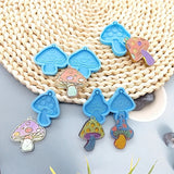 Mushroom Keychain Earrings Crystal Epoxy Resin Mold DIY Crafts
