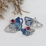 Silver Exaggerated Large Earring Necklace Set