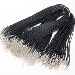 20pcs Adjustable Leather Wax Cord Braided Rope Necklaces Pendant Charms