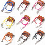 20pcs Adjustable Leather Wax Cord Braided Rope Necklaces Pendant Charms