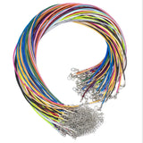 20pcs Adjustable Leather Wax Cord Braided Rope Necklaces Pendant Charms