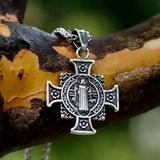 Christ Jesus Pendant Necklace Stainless Steel Cross Chain Men Jewelry