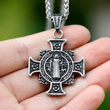 Christ Jesus Pendant Necklace Stainless Steel Cross Chain Men Jewelry