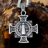 Christ Jesus Pendant Necklace Stainless Steel Cross Chain Men Jewelry