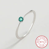 Classic Paraiba Round Emerald Sterling S925 Silver Couple Ring