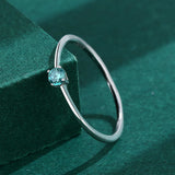 Classic Paraiba Round Emerald Sterling S925 Silver Couple Ring