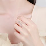 Emerald Snake Head Couple Ring Sterling Silver Engagement Gift