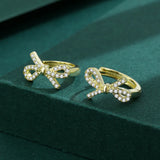 Butterfly Diamond Stud Earrings Sterling Silver Jewelry