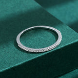 S925 Silver Micro Pave Diamond CZ Crystal Ring Wedding Engagement Gift