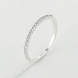S925 Silver Micro Pave Diamond CZ Crystal Ring Wedding Engagement Gift