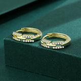 18K Cutout Diamond Earrings for Women - Sterling Silver Jewelry