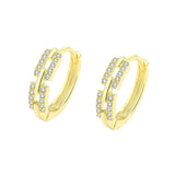 18K Cutout Diamond Earrings for Women - Sterling Silver Jewelry