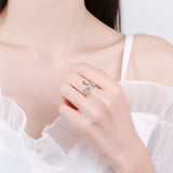 Layer Winding Snake Head Shape Couple Ring Sterling Silver Anniversary