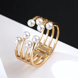 Large Pearl Elastic Bracelet For Women Sweater Accessories