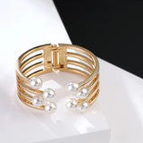 Large Pearl Elastic Bracelet For Women Sweater Accessories
