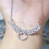Sterling Silver Zircon Pendant Necklace for Women