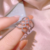Multi-layer Butterfly Wing Water Drop Couple Ring For Women